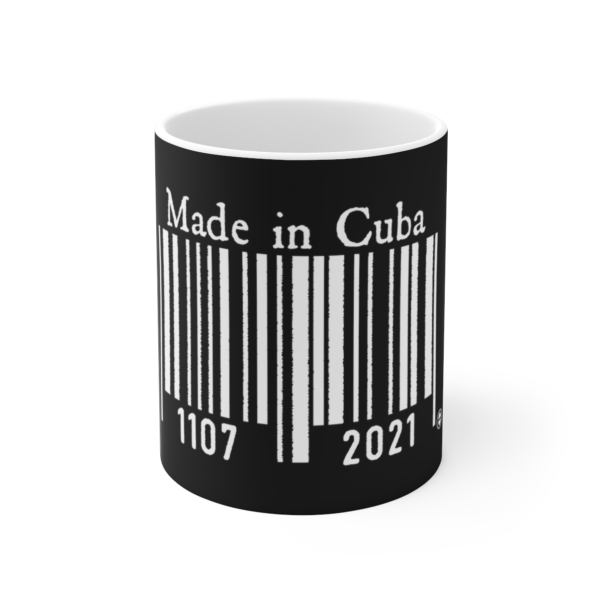 MADE IN CUBA. Black  | Taza de cerámica 11oz
