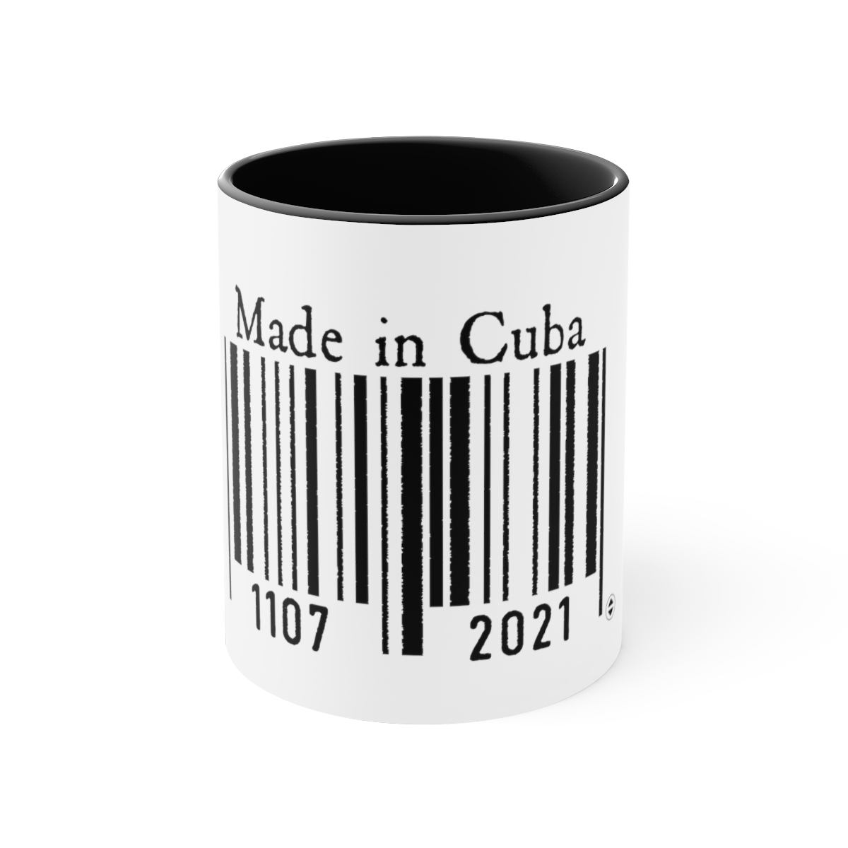 MADE IN CUBA in black | Taza de cerámica de colores, 11oz